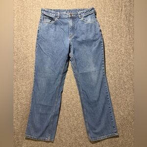 Duluth Trading Jeans Men’s tag 36x32 (fit 35x30) blue cotton Relaxed Straight